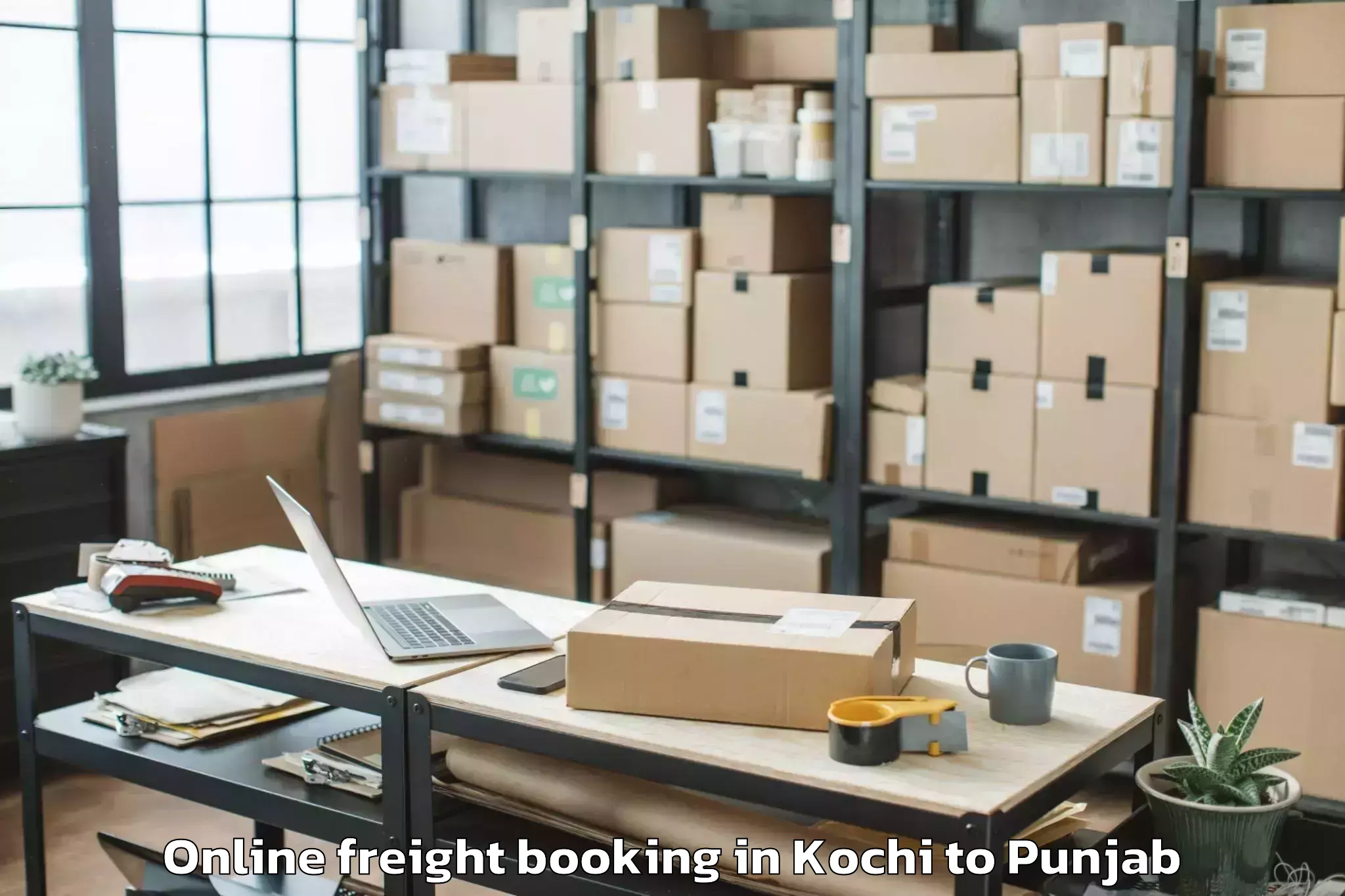 Book Kochi to Begowal Online Freight Booking Online